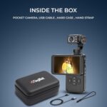 Digitek (DAC 202 5K 3-Axis Handheld Action Camera with AI Face Tracking, 3.5” Rotating Screen, 48MP Sensor, Wi-Fi, Night Vision & External Mic Support - Image 9