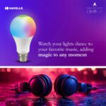 Havells Glamax 9W B22 WiFi LED Smart Bulb with Music Sync Function, Compatible with Amazon Alexa and Google Assistant (16M Colours) - Image 6