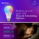 Havells Glamax 9W B22 WiFi LED Smart Bulb with Music Sync Function, Compatible with Amazon Alexa and Google Assistant (16M Colours) - Image 7
