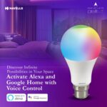 Havells Glamax 9W B22 WiFi LED Smart Bulb with Music Sync Function, Compatible with Amazon Alexa and Google Assistant (16M Colours) - Image 8