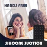 EDNITA Suction Phone Case, Phone Suction Sticker, Silicone Suction Phone Case for Hands-Free Mobile Accessory Holder Grip, Video Phone Accessory Compatible Mirror, Shower-Black (Pack of-1) - Image 4