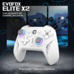 EvoFox Elite X2 Wireless Gaming Controller For PC with 1000Hz Polling Rate, Dual-Mode (2.4G & Type C), Hallsense™ Magnetic Hall 3D Joysticks & Triggers, EZ Click Macros, Dual Vibration Motors(White) - Image 3