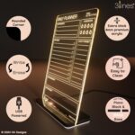 3 Lines Glowrite Illuminate Your Ideas! Acrylic LED Writing Board with USB Stand/Base | Ideal for Home & Office | Unique Gift | Made in India | with 2 Markers | Daily Top Priorities | Regular - Image 3