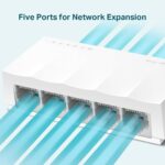 TP-Link LS1005 5-Port 10/100Mbps Desktop Switch|Green Ethernet Technology Network Hub|IEEE 802.3X |Plug and Play|Fanless Design - Image 4