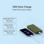 Xiaomi Power Bank 4i 20000mAh 33W Super Fast Charging PD |Smart 12 Layer Protection|Type C Input & Output|Triple Output Ports|Supports Android,Apple, Tablets, Earbuds,Watch(MI Powerbank),Green - Image 4