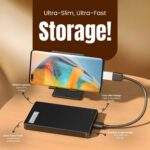 KINGSTER® 500GB Ultra Slim External Hard Drive | Portable HDD | USB 3.0 High-Speed 5Gbps | Plug & Play | Backup Drive for Laptop, PC, Mac | Lightweight & Durable – Black - Image 4