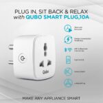 Qubo 10A Wi-Fi + Bluetooth Smart Plug | Energy Monitoring | Ideal for Small Devices Like TVs, Air Purifiers, Mobile & Laptop Chargers | Voice Control with Alexa & Google Assistant | From Hero Group - Image 3