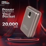 Eveready Ultima Power Bank PB 21, 20,000mAh, 22.5W Fast Charging, Dual Output, USB-C & USB-A, Overcharging Protection, Compatible with iPhone, Android & Qi Devices, Includes Cable & Warranty, Grey - Image 3