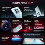 REDMI Note 15 5G (Glacier Blue, 8GB RAM 256GB Storage) | 108MP OIS Camera | Snapdragon 6 Gen 3 | 17.2cm Tough Curved AMOLED Screen | Segment’s Slimmest Phone | 5520mAh Si/C Battery | 45W Fast Charging - Image 4