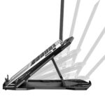 Amazon Basics ABS 2-in-1 Laptop and Mobile Stand, Ergonomic, Adjustable Height, Anti-Slip Base, Heat Dissipation, Portable, Lightweight, Compatible with All Laptops Up to 15.6" (Black) - Image 4