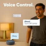 AZIOT 8 Node WiFi Smart Switch | Bluetooth Backup | Fits in 6 & Module Switch Board | App + Voice Control | Timer Scheduling | SmartLife App | Easy Retrofit | Made in India - Image 4