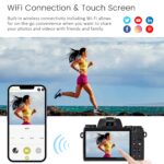 Saneen Digital Camera, 4K Cameras for Photography and Video, 64MP WiFi Touchscreen, Vlogging Camera for YouTube with Flash, 32GB Card, Sunshade, 3000mAh Battery, Front Cameras - Image 5