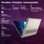 Lenovo Yoga 7 2-in-1 Intel Core Ultra 7 258V,Copilot+ AI PC(32GB RAM/1TB SSD/14(35.5cm) WQXGA+ OLED/47 Tops/Win 11/Office Home 2024/Yoga Pen/1Year ADP/Seashell/1.38Kg),83JQ000NIN Convertible Laptop - Image 4