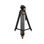 DIGITEK® (DPTR 605 VD) 183cm Heavy Duty Tripod with 2 Way Pan Head & Bubble Head, 6 Feet Max Height, 20kg Max Load, Rubberized Legs, Quick Release Head for Digital Video Cameras & GoPro Devices - Image 3