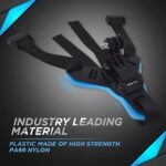 Action Pro Helmet Chin Mount Strap with J Hook Compatible with All Smartphones and GoPro 13 12 11 10 9 8 7 5 4 | SJCAM | DJI Osmo | Insta 360 X4 X3 X2 & Other Action Cameras [Made in India] (Blue) - Image 4