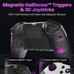 EvoFox Elite X2 Pro Gaming Controller for PC, Android, TV, Switch Tri-Mode -2.4G/BT/Wired Gamepad, HallSense Magnetic Triggers & Joystick, 1000Hz Polling, RGB, Replaceable JoySticks,16h Battery-White - Image 4