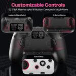 EvoFox Elite X2 Pro Gaming Controller for PC, Android, TV, Switch Tri-Mode -2.4G/BT/Wired Gamepad, HallSense Magnetic Triggers & Joystick, 1000Hz Polling, RGB, Replaceable JoySticks,16h Battery-White - Image 7