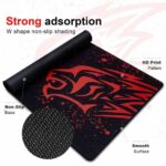 Leopard Non-Slip Rubber Base Mouse Mat 700 * 300 * 2mm Large Size Table Mat Stitched Edge Mousepad Gaming Mat Desk Mat Suitable for PC, Computer, Laptop (Red Leopard, 1-Pcs) - Image 3