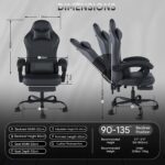 Valor X USA Striker 2026 Edition | Ergonomic Gaming & Office Computer Chair | Premium PU Leather | Dual Massager Back Support | Adjustable Neck & Lumbar Pillow | Ergo Sync Armrests | Footrest (Black) - Image 3