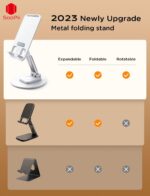 SOOPII Desktop Premium-A Quality Mobile Phone Stand + Tablet Stand, Tab Stand, Mobile Holder, Adjustable & Foldable Mobile Stand, Stand for Mobile Phone and Tablet (DM01i) (DM16) - Image 3