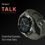 Fire-Boltt Talk Round Smart Watch 1.39″ TFT Display with Bluetooth Calling, Dual Button, Voice Assistance, SPO₂ & Heart Rate Monitor, 120+ Sports Modes, Smartwatch for Men & Women - Green - Image 3
