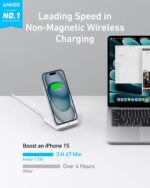Anker Wireless Charger, PowerWave Stand, Qi-Certified for iPhone SE, 11, 11 Pro, 11 Pro Max, XR, Xs Max, XS, X, 8, 8 Plus, 10W Fast-Charging Galaxy S20 S10 S9 S8, Note 10 Note 9 (No AC Adapter) - Image 3