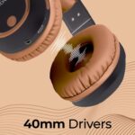 ZEBRONICS Thunder Bluetooth 5.3 Wireless Headphones with 60H Backup, Gaming Mode, Dual Pairing, ENC, AUX, Micro SD, Voice Assistant, Comfortable Earcups, Call Function (Brown) - Image 3