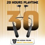 Kratos N1 Neckband Bluetooth Headphones with 30 Hours Playtime with 13mm Drivers, Rich Music Experience, Type C Fast Charging, Neckband Earphones with Voice Assistant & IPX4 Water Resistant - Image 3
