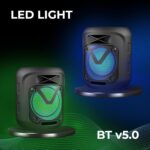 ZEBRONICS Sound Feast 90 10W Output, Portable Wireless Speaker with Bluetooth v5.0, TWS, 6.3mm with Wired Mic, USB, mSD, AUX, Mobile Holder and RGB Lights - Image 4