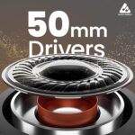 Audio Array AH-50 Professional DJ Headphone | 50mm Drivers | 32Ω | 20Hz-20kHz | Dual Detachable Cables With Mic & Controls | Buddy Share Technology | 105 dB SPL | One Ear Listening | Monitoring,Mixing - Image 3