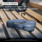 Sony WH-CH520 Wireless Bluetooth Headphones On Ear with Mic, Up to 50Hrs Battery, Quick Charge, DSEE Upscale, Multipoint Connectivity, Voice Assistant, Customized EQ-Blue - Image 3