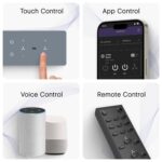 IOTICS Smart Wifi Switch Board: 6 Switches & 2 Fan Switches. Touch Control, Remote, App Control. Voice Control with Alexa & Assistant. Smart Touch Switch Board For Home Automation (Grey) - Image 3