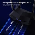 Tenda AC10 AC1200 Wireless Smart Dual-Band Gigabit WiFi Router, MU-MIMO, 4 Gigabit Ports, 867Mbps/5 GHz+ 300Mbps /2.4GHz, Support VPN Server, WiFi Schedule, (Black, Not a Modem) - Image 3