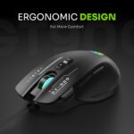 SpinBot Clutch GT900 with 7200 DPI Gaming Sensor and 8 Programmable Buttons RGB Wired Optical Gaming Mouse (USB 2.0, Black) - Image 3