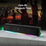 ZEBRONICS VITA BAR 150 Wireless Bluetooth Soundbar, 20W RMS, 2.0 Channel, Dual (52mm Driver & Passive Radiator), Upto 8 Hours Playback, Built in Battery, BTv5.3 | USB | mSD | AUX | | TWS, RGB LED - Image 4