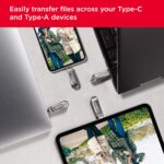 SanDisk Ultra Dual Drive Luxe USB_c Type-C 128GB, OTG, Upto 400MB/S, Pendrive, Silver, 5Y Warranty (SDDDC4-128G-I35) - Image 3