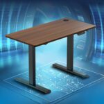 The Sleep Company - Electric Height Adjustable Desk | Ergonomic Work from Home Table | 4 Memory Presets | 2 Years Warranty | 1200 x 600 Thick Top | Free Installation | Wooden & Black - Image 4
