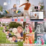 CAMKORY Digital Camera FHD 1080P 44MP Compact Camera 16X Digital Zoom Camera Small Easy to Use Selfie with 2 Batteries for Children Beginners Girls - Image 5
