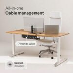Herrlich Homes Cable Management Under Desk For Easy Mounting Under-Table I Metal | Set Of 1 I Desk Organizer For Office/Home Table Thoughtful Cable Tray Holder, Black - Image 4
