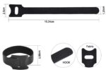 INOVERA 50 Piece Cable Organizer Hook & Loop Tape - Wire/Cord Holder Management Strap - Reusable Hook & Loop Ties for PC, TV, Desk, WFH Accessories - Black - Image 3