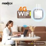 Frontech 4G & 5G SIM Wi-Fi Router | Plug & Play | Nano SIM Slot | 3 External Antennas | Dual Mode (Wired/Wireless) | 40MHz Bandwidth | High-Speed Internet for Home & Office (NC-0035) - Image 3