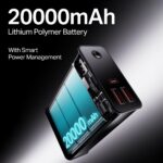 boAt Energyshroom PB400 Pro 20000 mAh 22.5W Pocket Size, Compact Power Bank, Fast Charging (2X Output Ports, Supports Android, iPhone, Tablets, Earbuds, etc.) (Steel Blue) - Image 3