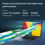 ASUS Vivobook 15, Smartchoice,Intel Core i5 13th Gen 13420H,16GB RAM, 512GB SSD, FHD 15.6",Windows 11, Office Home 2024, Quiet Blue, 1.70 kg, X1502VA-BQ836WS,Intel UHD iGPU, M365 Basic (1Year)* Laptop - Image 3