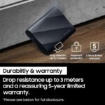 Samsung T9 Portable External SSD 1TB, USB 3.2, Speed up to 2,000 MB/s Read Speed, Storage for Professional Creators - videographers, Graphic Designers, Artists, MU-PG1T0B/WW, Black - Image 3