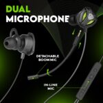 SpinBot BattleBudz C10 Wired in Ear Type-C Gaming Earphones with Detachable Boom Mic | 10mm Drivers | Dedicated Mic Mute Switch - Image 3