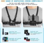 Sounce Mobile Phone Chest Strap Mount GoPro Chest Harness Holder for VLOG/POV Compatible with All Cell Phones and GoPro Hero 9, 8, 7, 6, 5,OSMO Action, AKASO and Other Action Camera - Image 4
