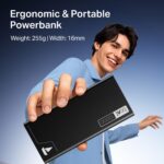 boAt Energyshroom PB300 10000 mAh 22.5W Fast Charging Power Bank (2X Output Ports, Supports Android,iPhone,Tablets,Earbuds) (Carbon Black) - Image 5