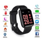Smart Fitness Watch with Step Counter, Heart Rate Monitor, Digital Display, Black Silicone Band, Activity Tracker for Sports and Daily Use - Image 3
