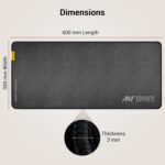 Ant Esports MP290 Gaming Mouse Pad-L- Large with Stitched Edges, Waterproof Non-Slip Base for Gaming & Office – Black - Image 3