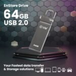 EVM EnStore 64GB Metal USB 2.0 Flash Drive - High Read Speeds up to 15MB/s & Write Speeds up to 8MB/s - Durable Metal Casing - Ideal for Data Transfer & Storage - (EVMPD/64GB) - Image 3
